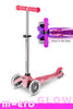 Micro Mini Glow Plus LED Scooter | Frosty Pink