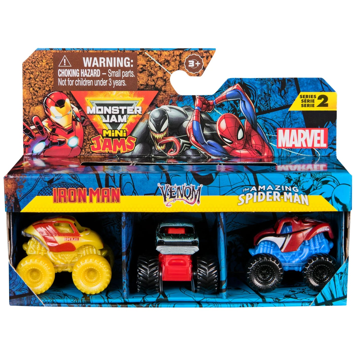 Monster Jam | Marvel Mini Monster Truck 3-Pack
