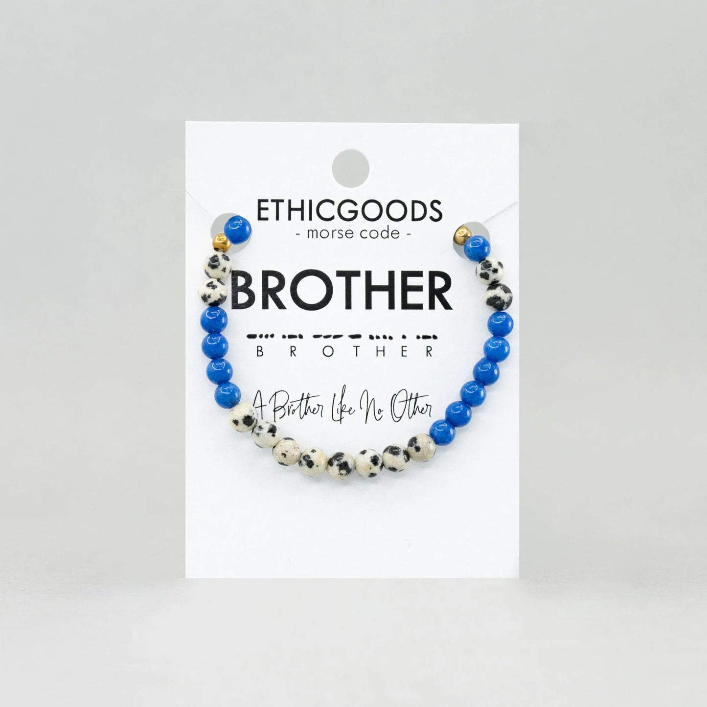 Mini: BROTHER | Royal Blue and Dalmation Jasper