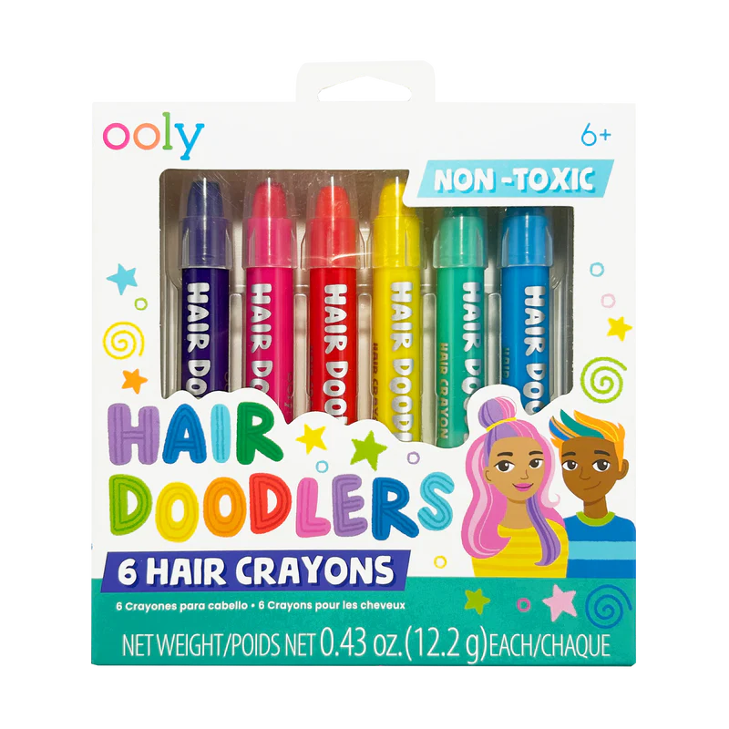 Hair Doodlers Hair Crayons - Set of 6 Colors