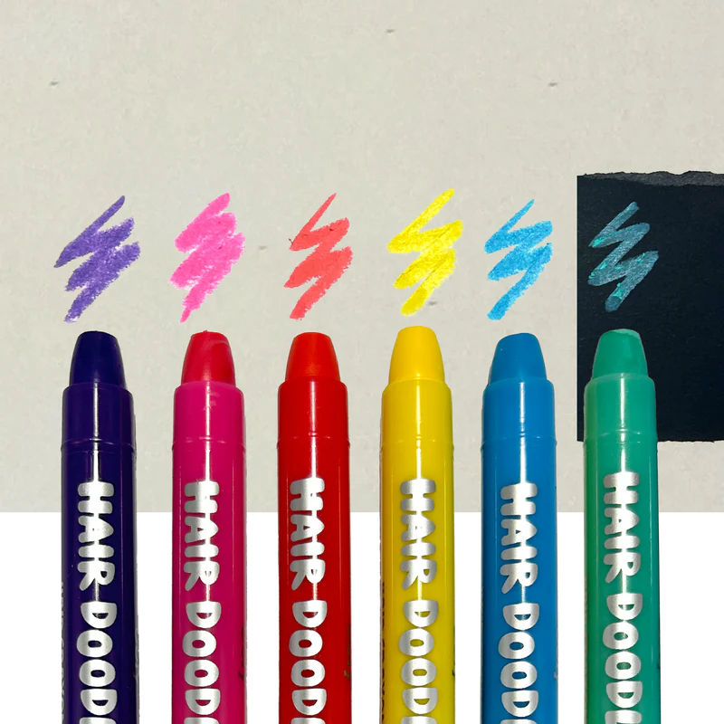 Hair Doodlers Hair Crayons - Set of 6 Colors