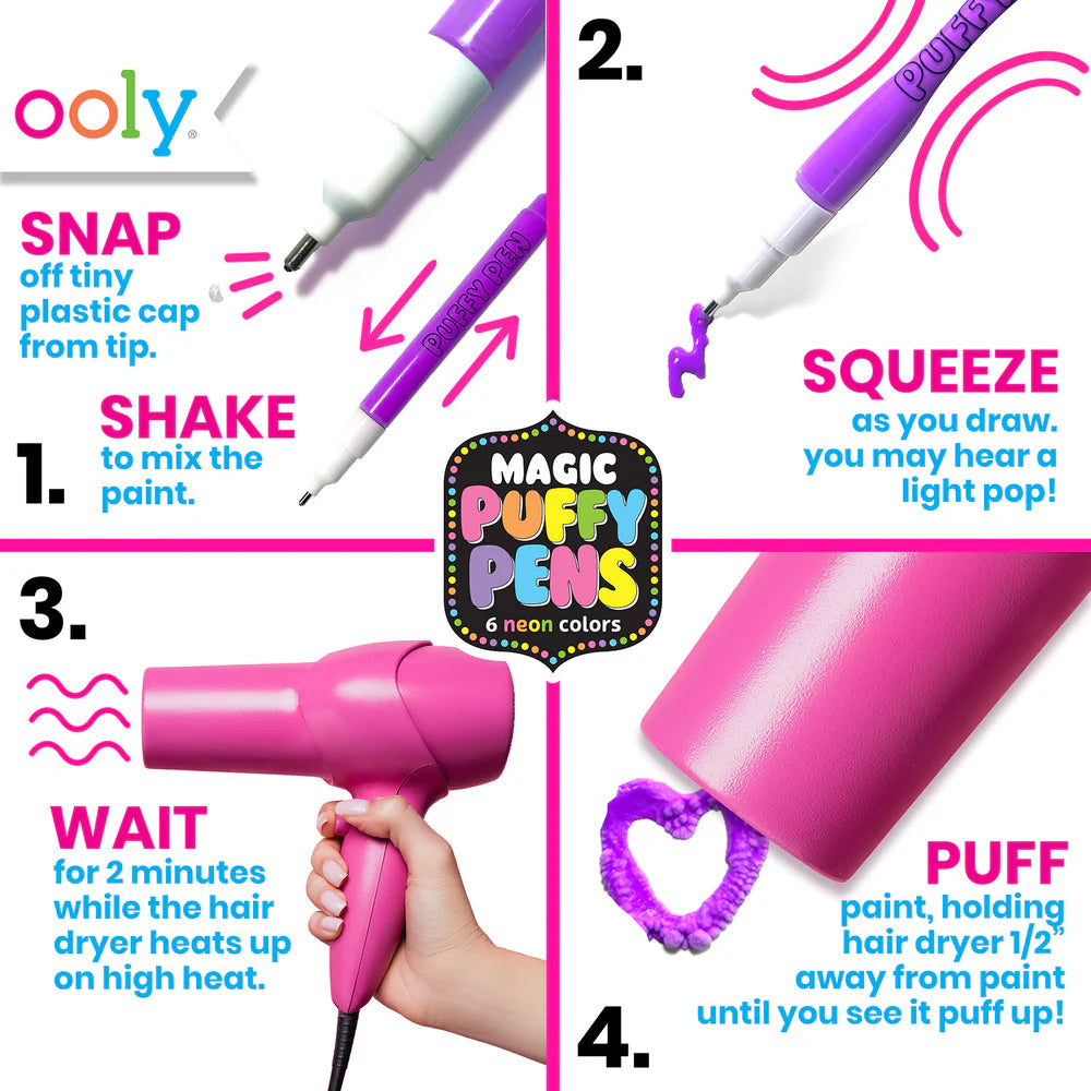 Magic Puffy Pens | Neon