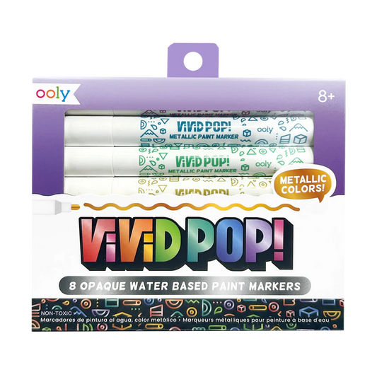 Vivid Pop! Water-Based Paint Markers: Metallic - S