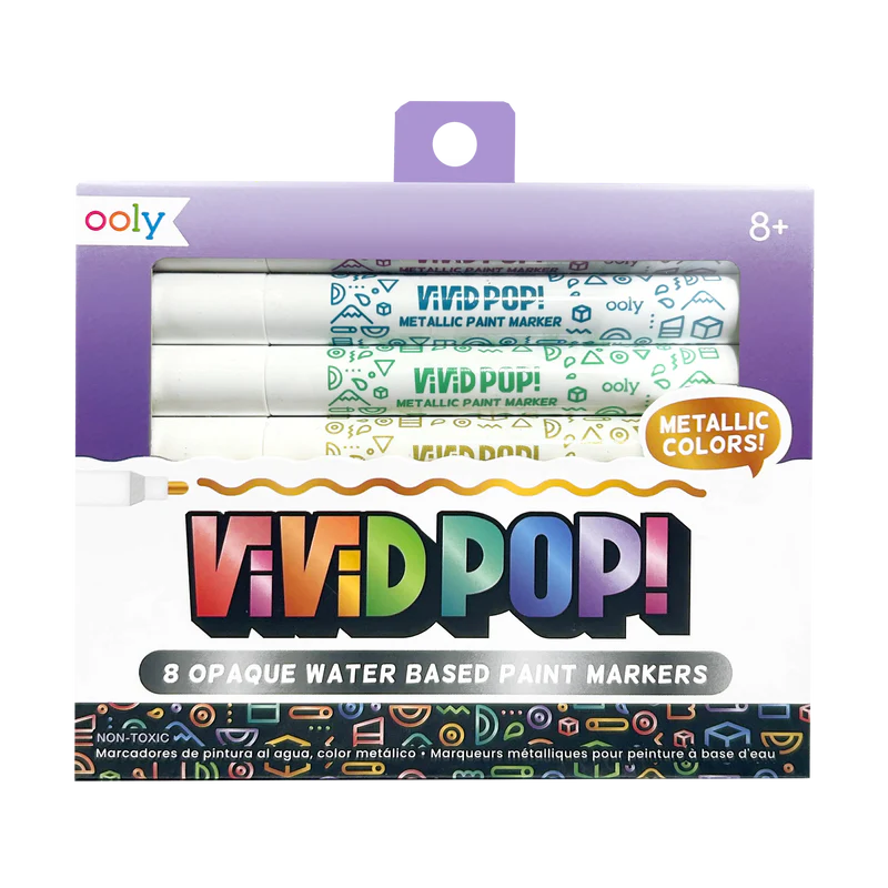 Vivid Pop! Water-Based Paint Markers: Metallic - S