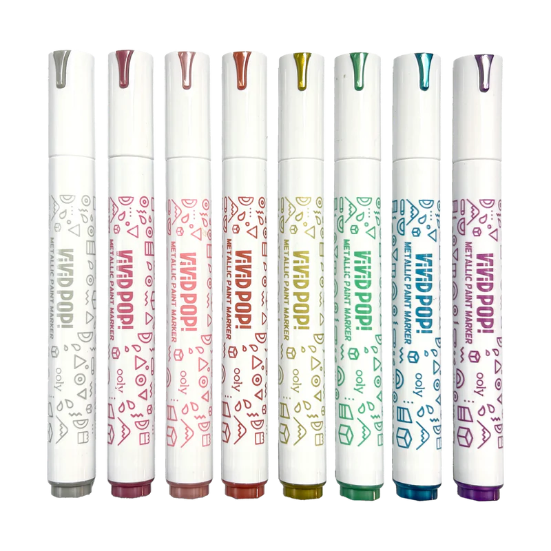 Vivid Pop! Water-Based Paint Markers: Metallic - S