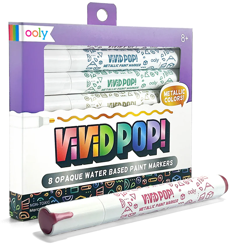 Vivid Pop! Water-Based Paint Markers: Metallic - S