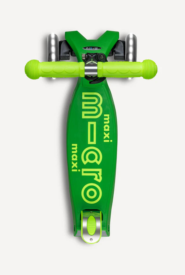 Micro Maxi Foldable LED Scooter | Neon Parrot Green