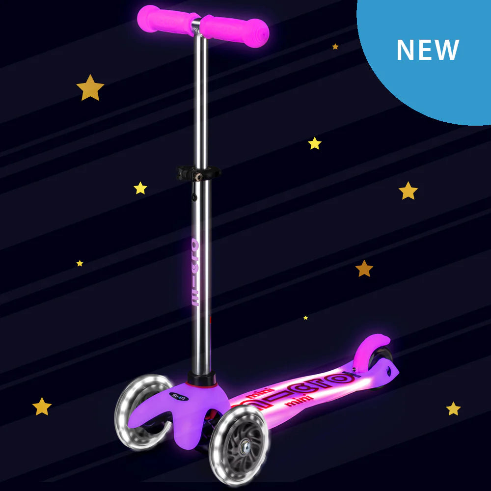 Micro Mini Glow Plus LED Scooter | Frosty Pink