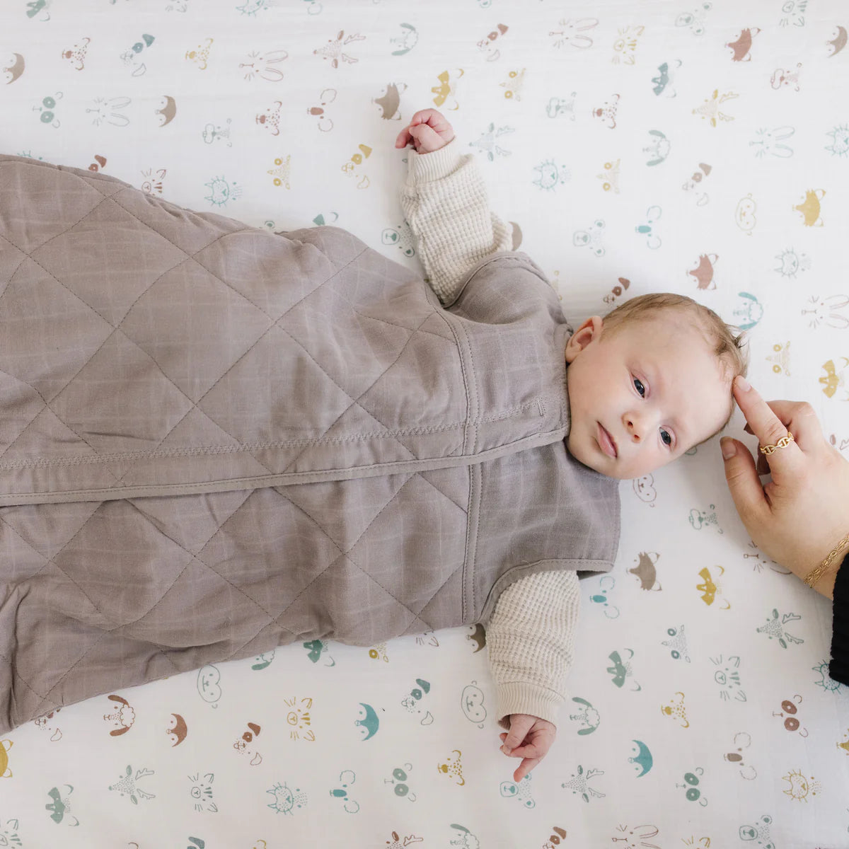 Mocha | Cotton Muslin Quilted Sleep Sack Medium