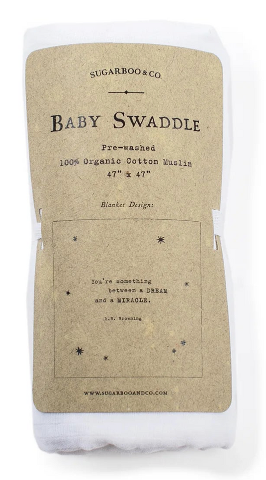 A Dream And A Miracle (E.B. Browning) Swaddle Blanket