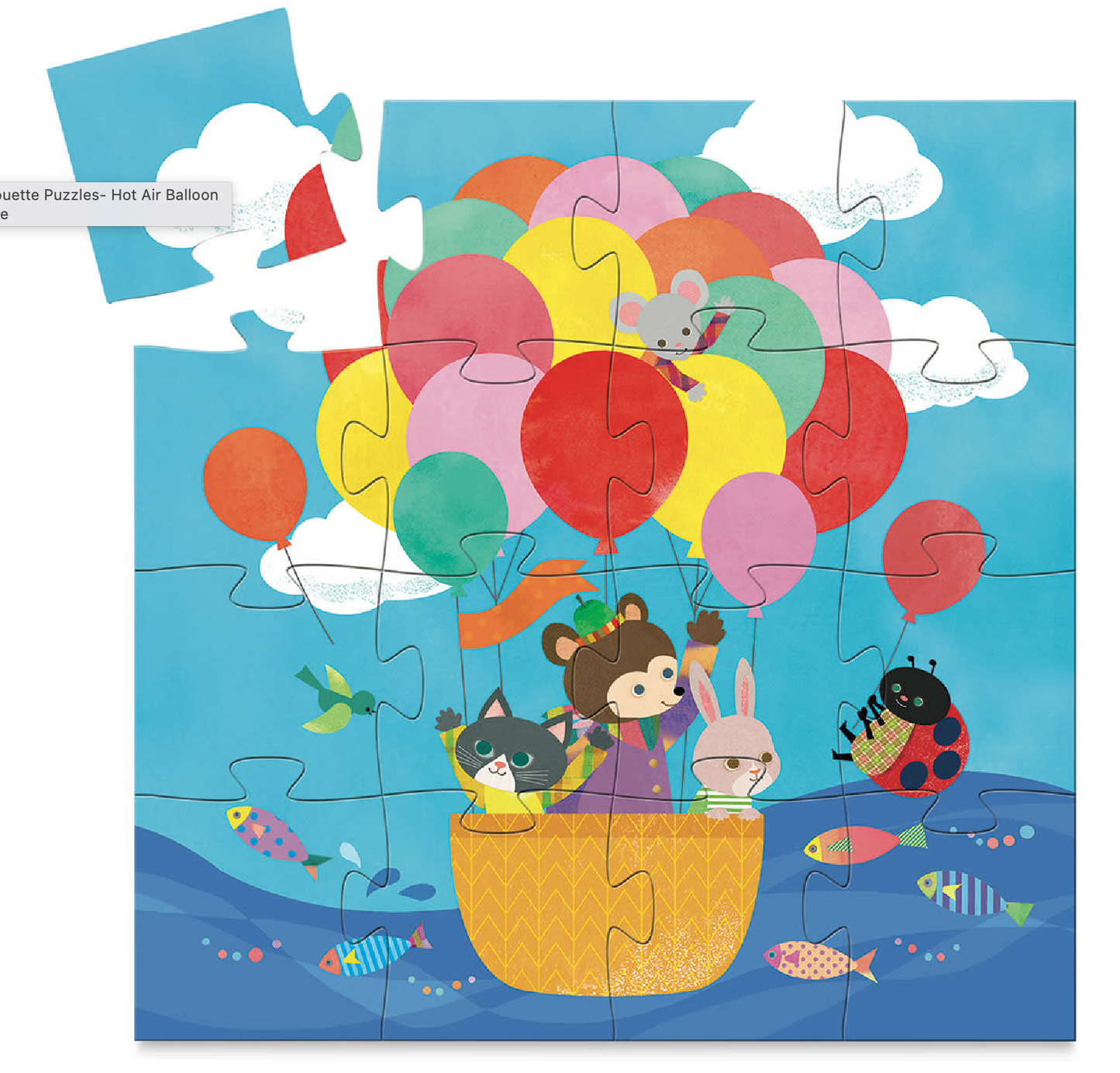 Mini Silhouette Puzzles- Hot Air Balloon