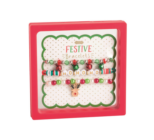 Reindeer Beaded Bracelet Set