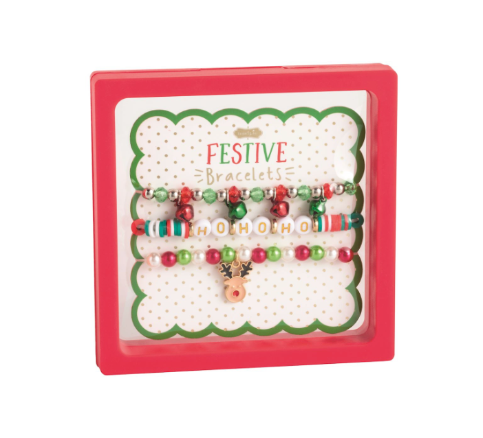 Reindeer Beaded Bracelet Set