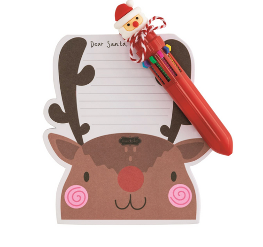 Reindeer Letters To Santa Notepad & Pen Set
