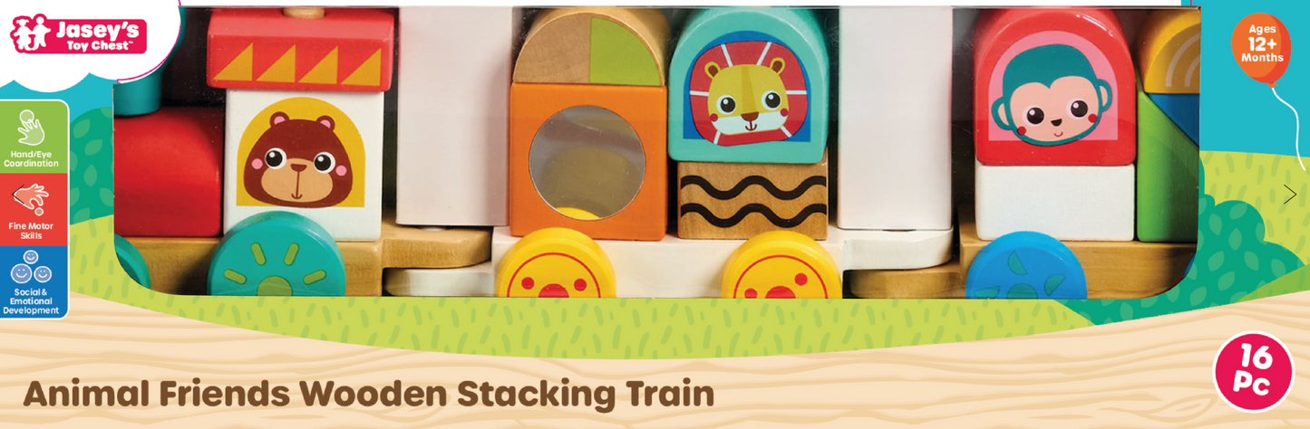 Animal Friends Wooden Stacking Train
