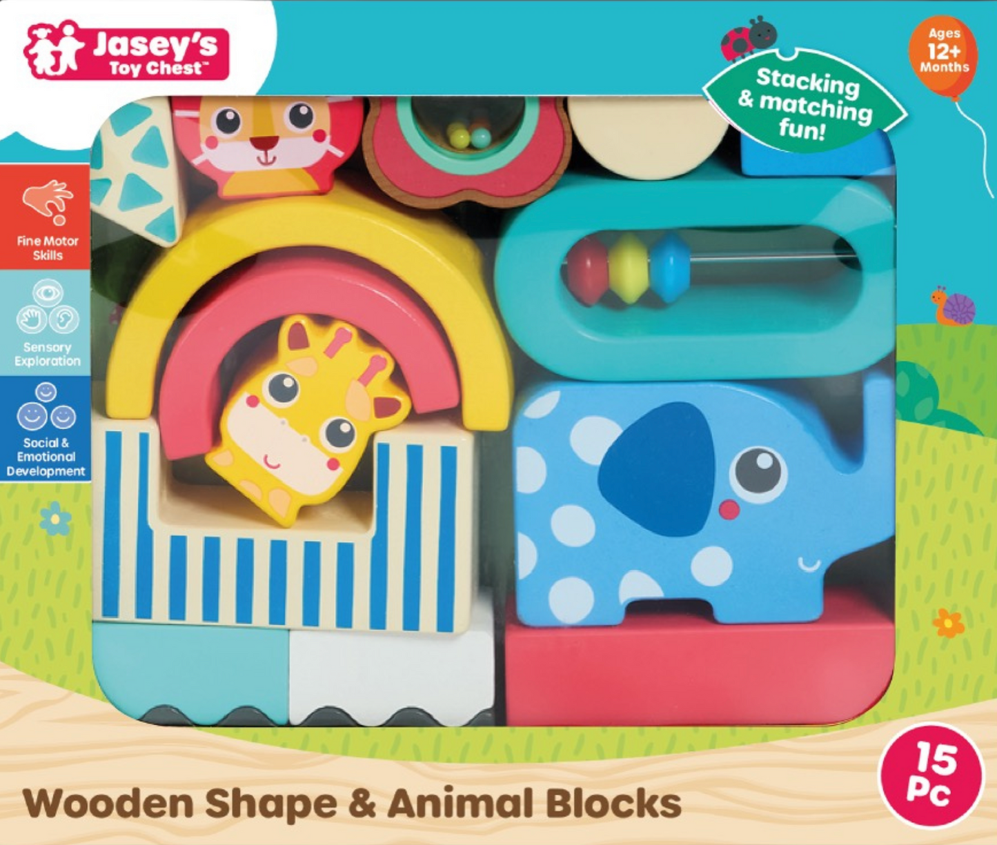 Wooden Shape & Animal Blocks