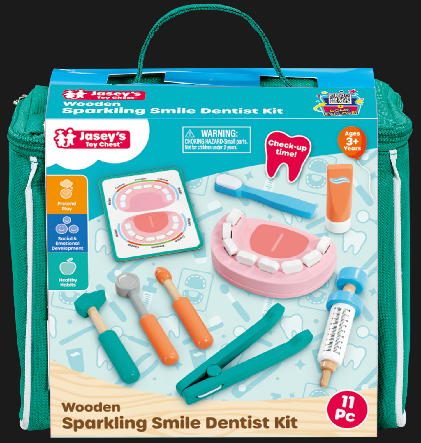 Wooden Sparkling Smile Dentist Kit