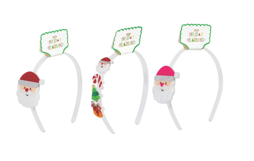 Pink Santa Acrylic Headband