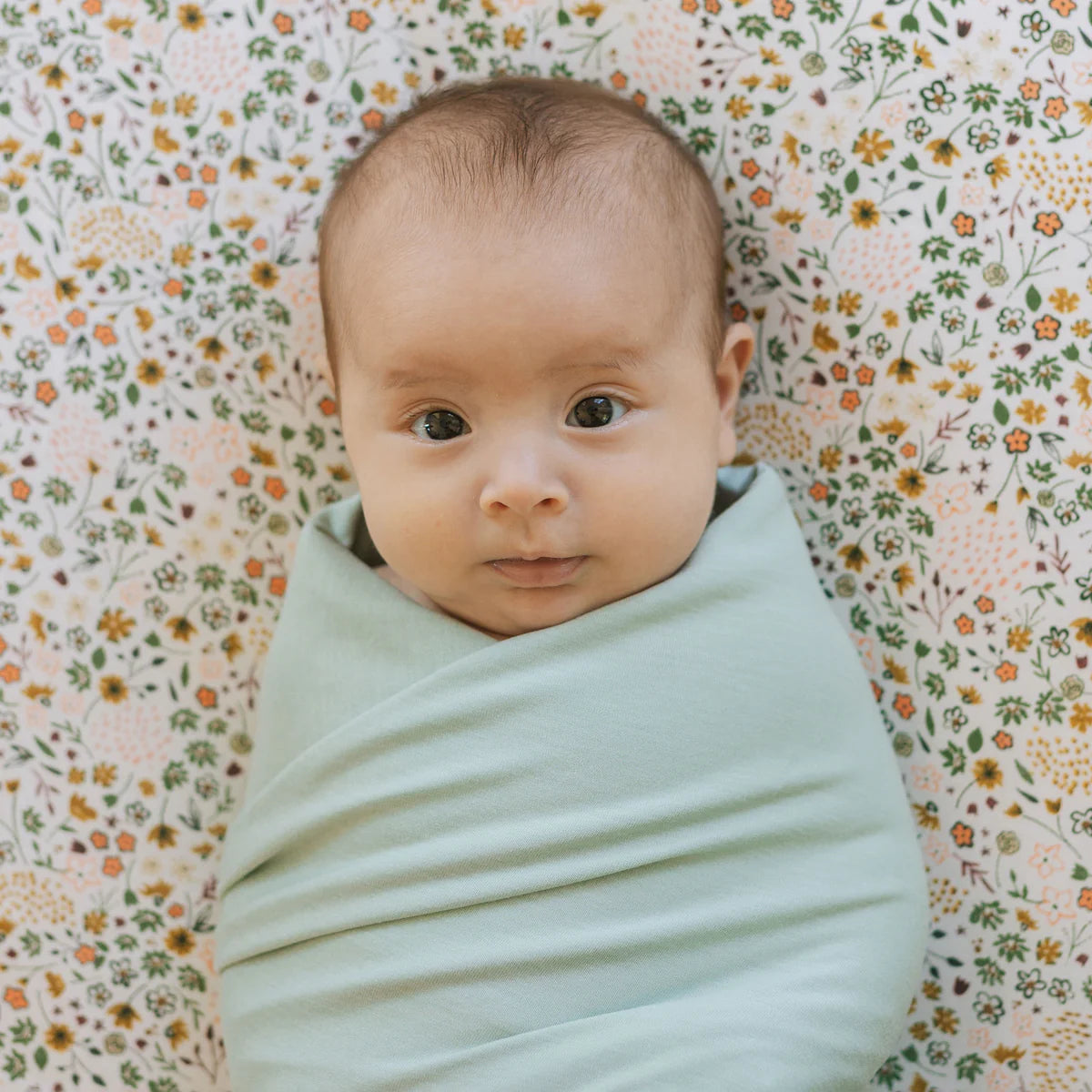 Frost Green Stretch Knit Swaddle