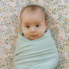 Frost Green Stretch Knit Swaddle