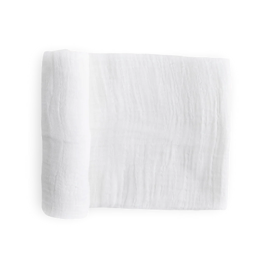 White | Cotton Muslin Swaddle