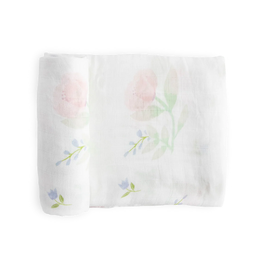 Pink Peony |  Deluxe Muslin Swaddle