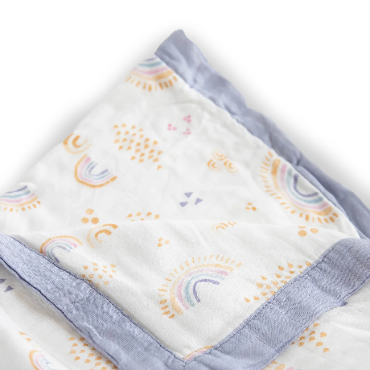 Rainbows and Raindrops | Deluxe Muslin Quilted Throw