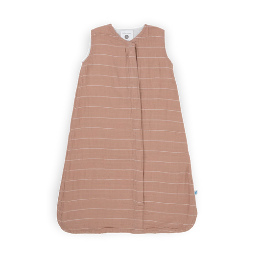 Mauve Stripe | Cotton Muslin Sleep Sack Large