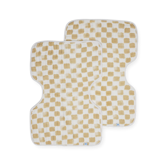 Adobe Checker | Cotton Muslin Burp Cloth 2 pack