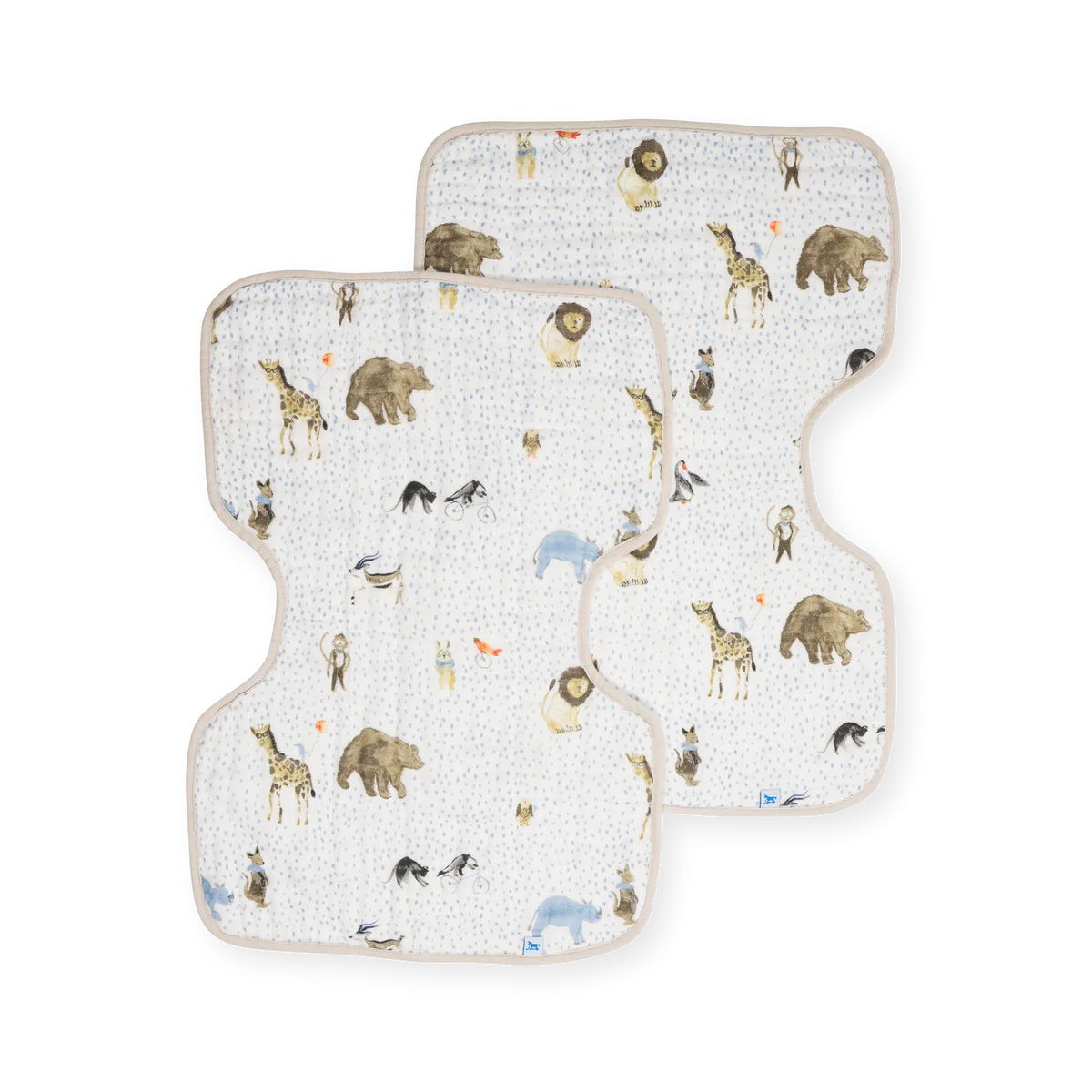 Party Animals | Cotton Muslin Burp Cloth 2 pack