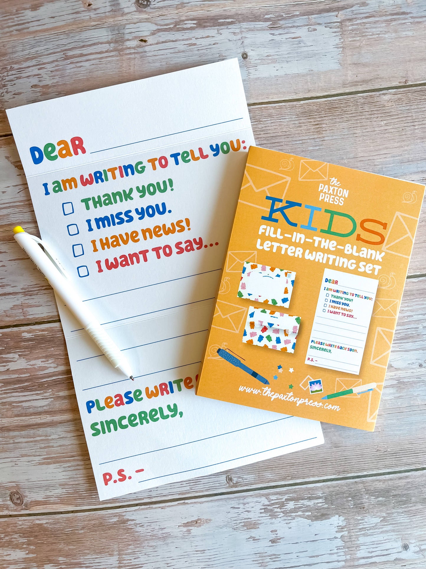 Kids Fill-in Fold Up Letter Set of 10 - Gummy Bears