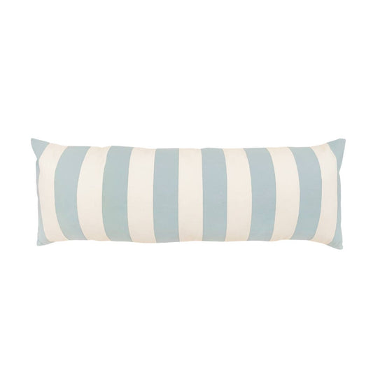 Blue Striped Lumbar -Canvas Pillow Cover