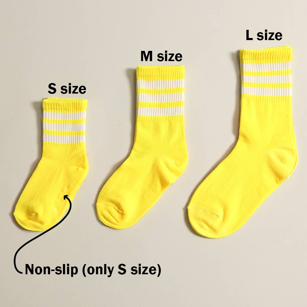 Kids' Stripe Crew Socks L 12-4