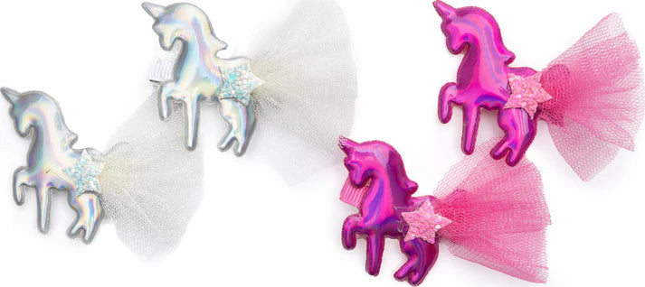 Iridescent Unicorns Hairclips