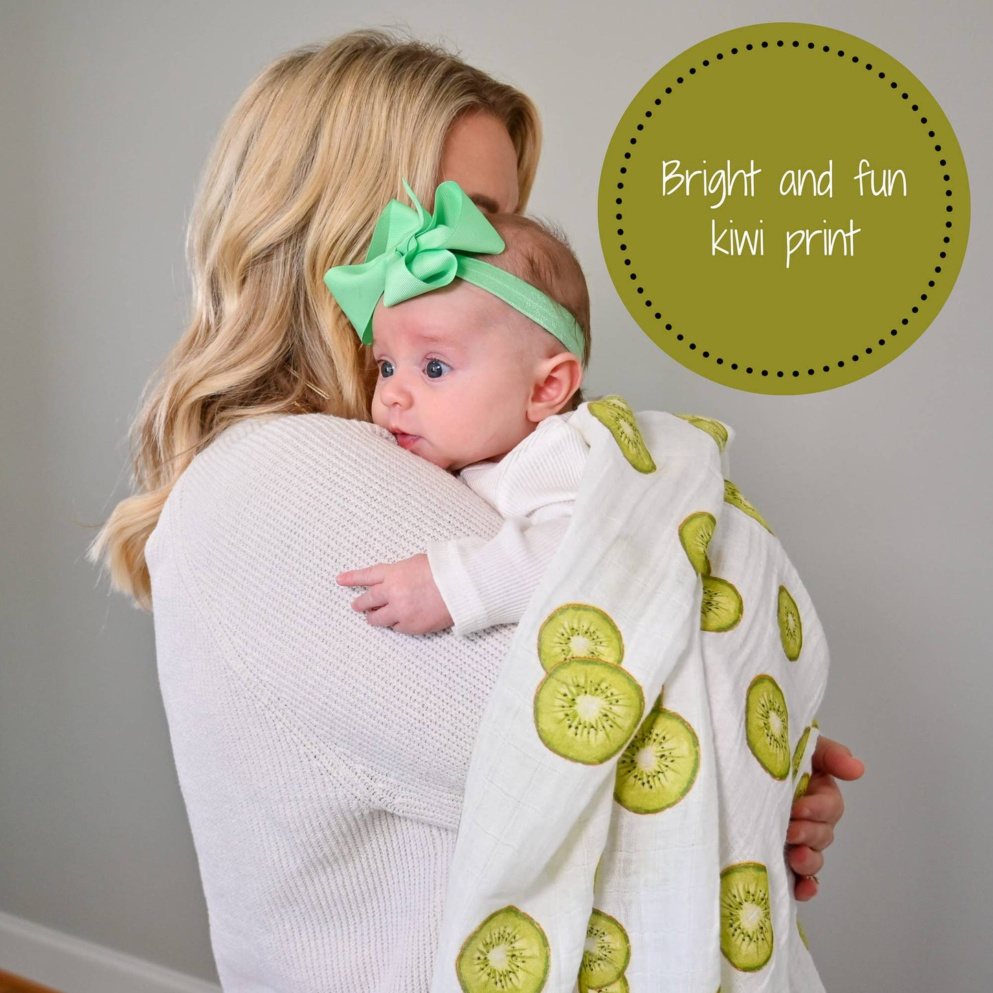 Kiwi To My Heart Baby Swaddle Blanket