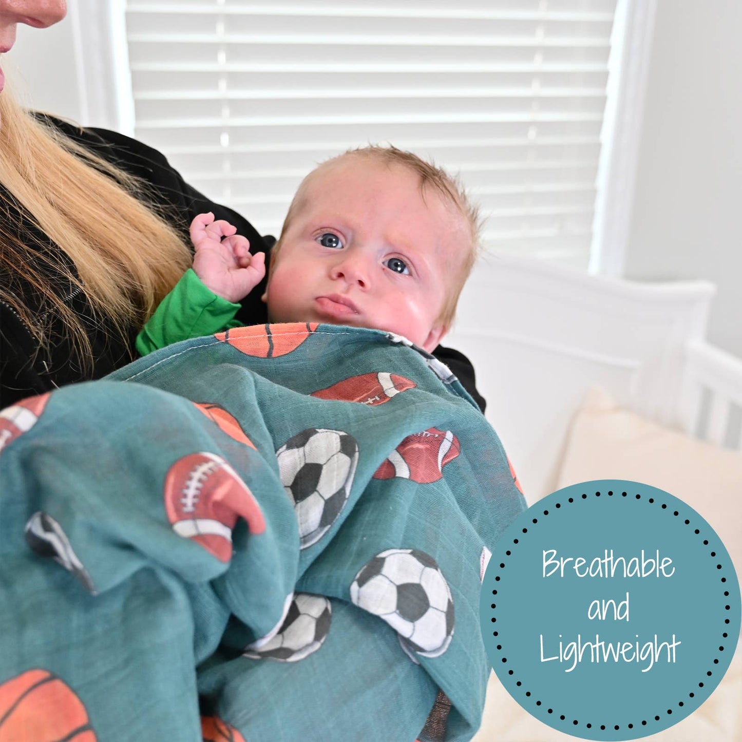 Little Athlete Sporty Theme Baby Swaddle Blanket