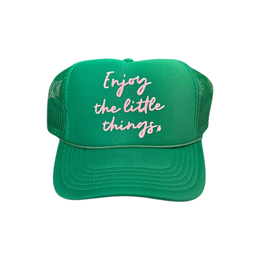 Enjoy the Little Things | Pink Velvet + Green Hat