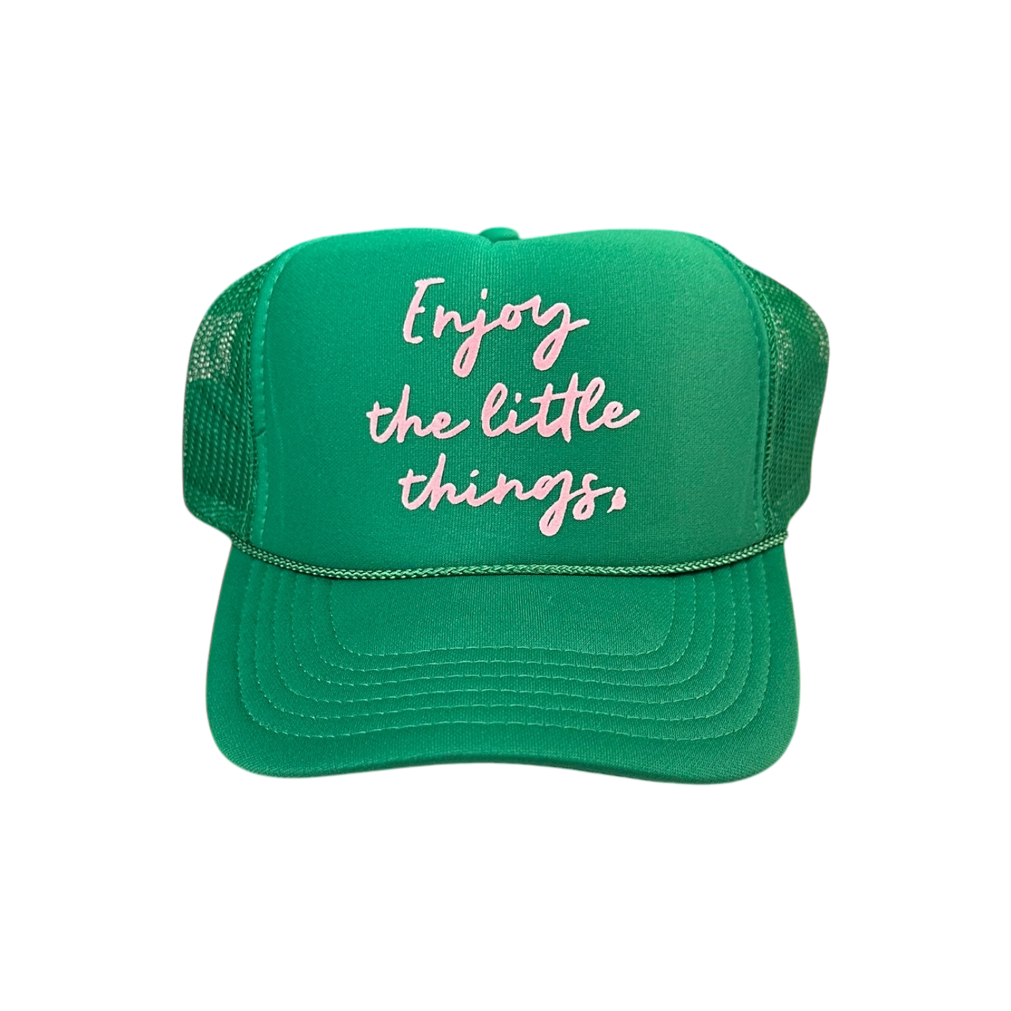 Enjoy the Little Things | Pink Velvet + Green Hat