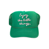 Enjoy the Little Things | Pink Velvet + Green Hat