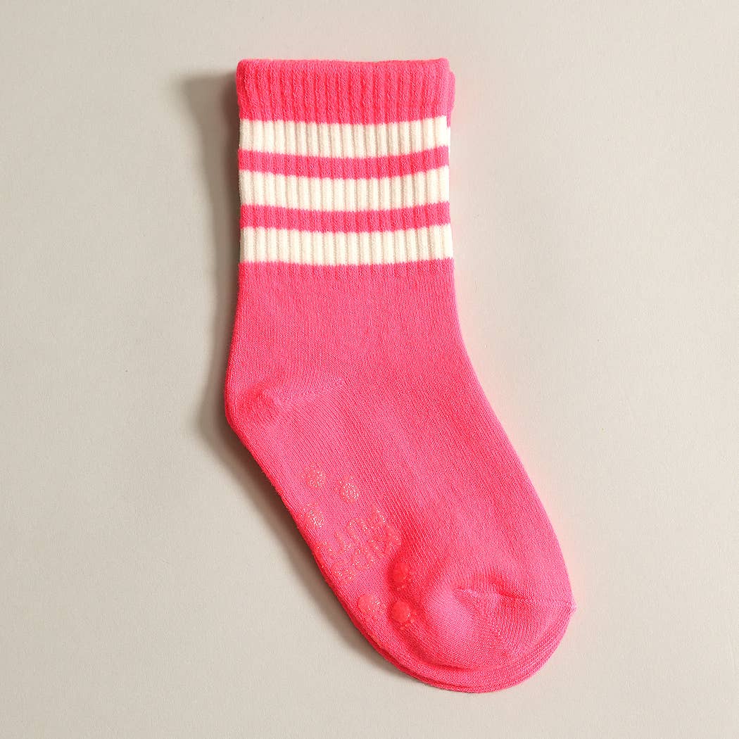 Kids' Stripe Crew Socks L 12-4