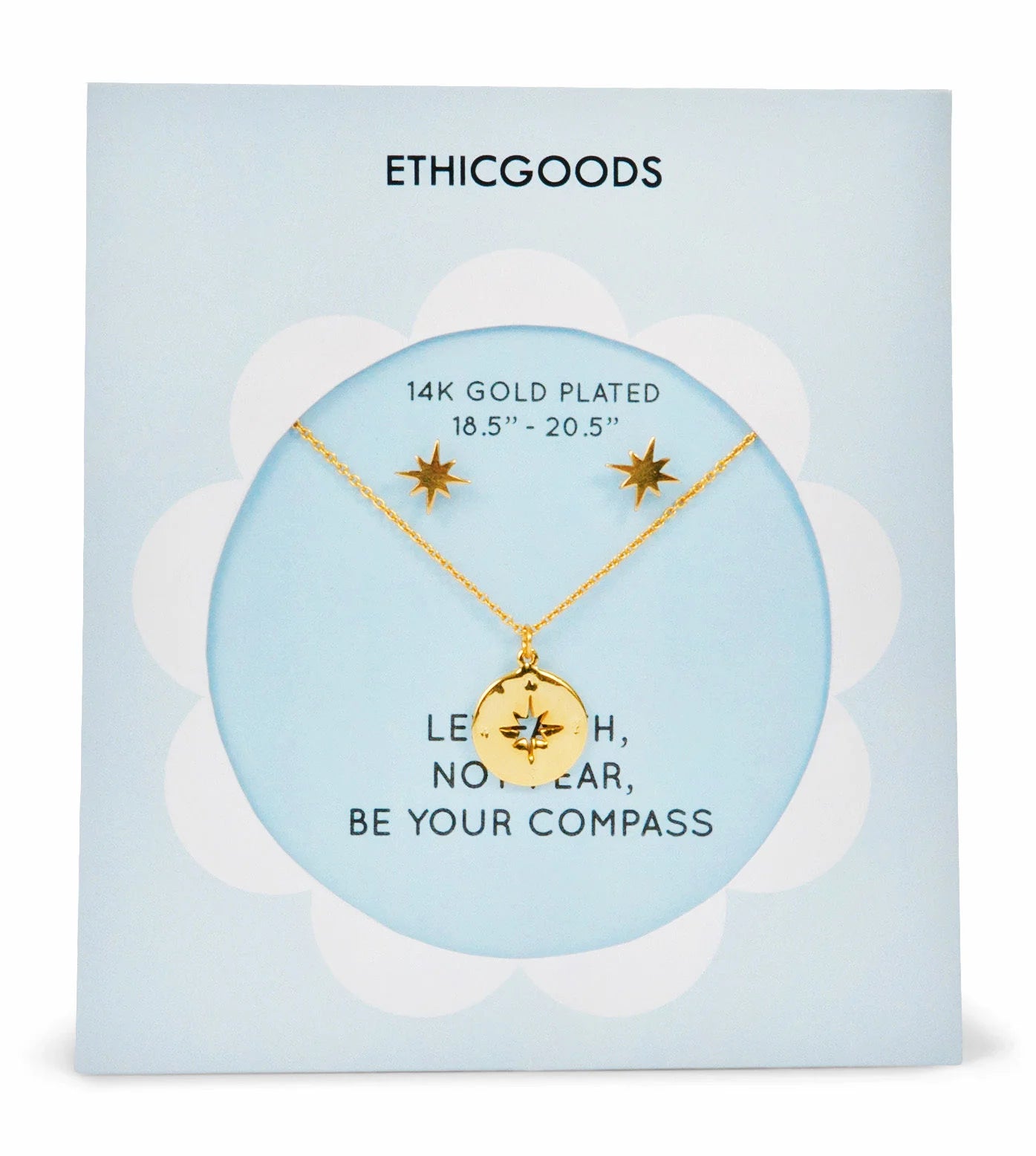 Ethic Goods Necklace/Earring Set: Star/Compass