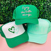 Enjoy the Little Things | Pink Velvet + Green Hat