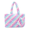 Quilted Scrunchies Large Tote Bag with Coin Purse | Icy Ombre Scrunch