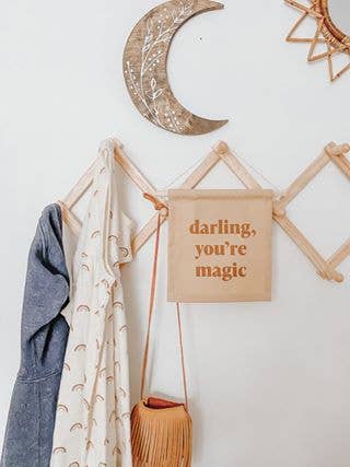 Darling You're Magic Hang Sign Cotton Blend Material