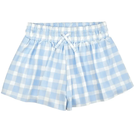 Blue Gingham Butterfly Shorts