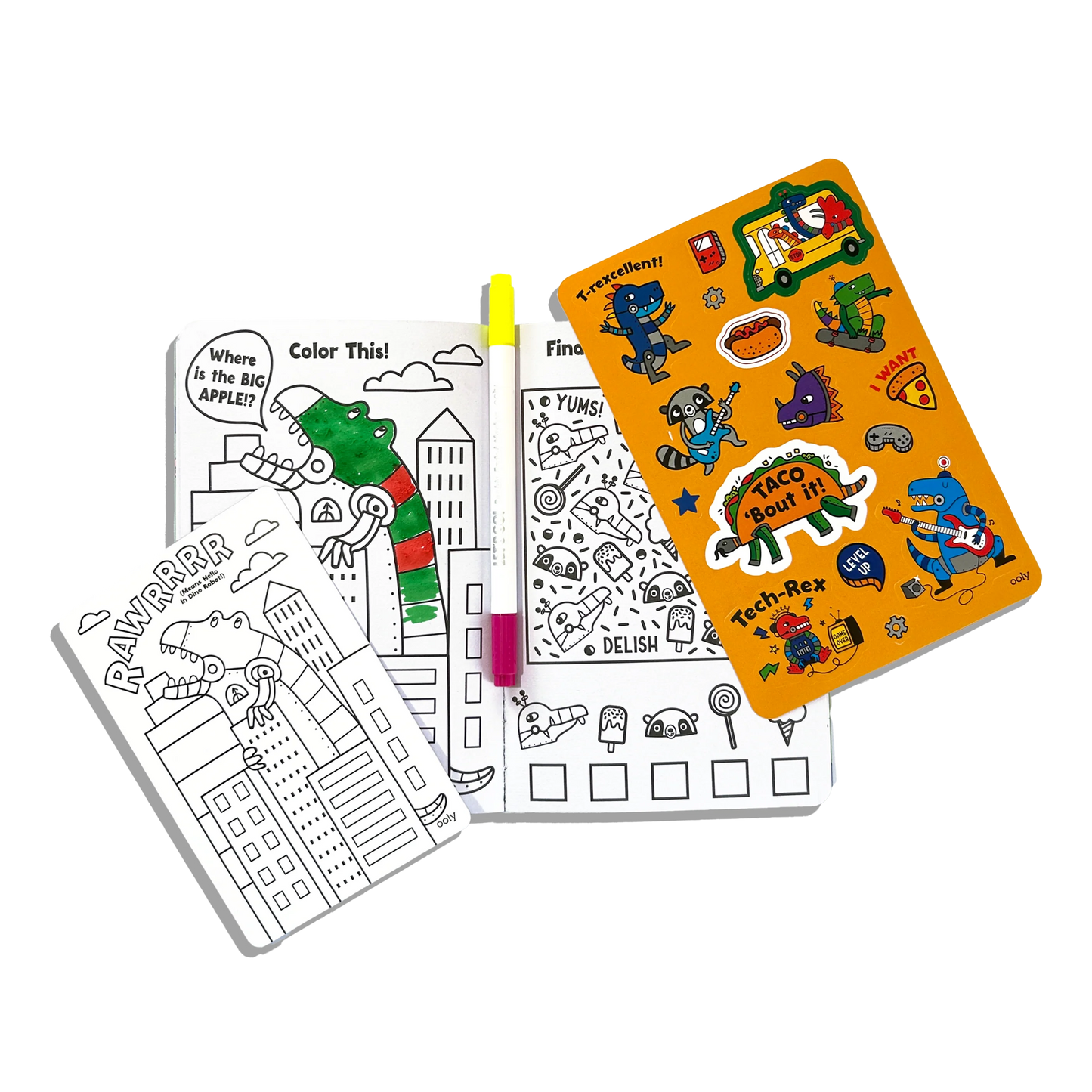 Let's Go!: Activity & Coloring Kit | Robo Dinos
