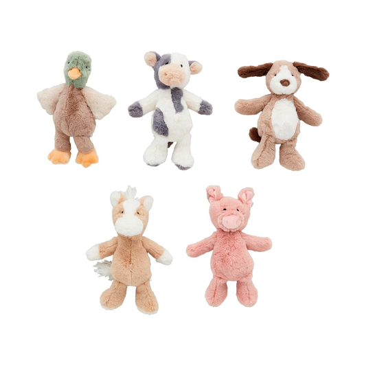 Farm Plush Rattle Pals