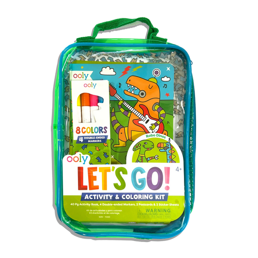 Let's Go!: Activity & Coloring Kit | Robo Dinos