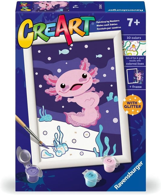 CreArt: Axolotl 5x7 w/Glitter