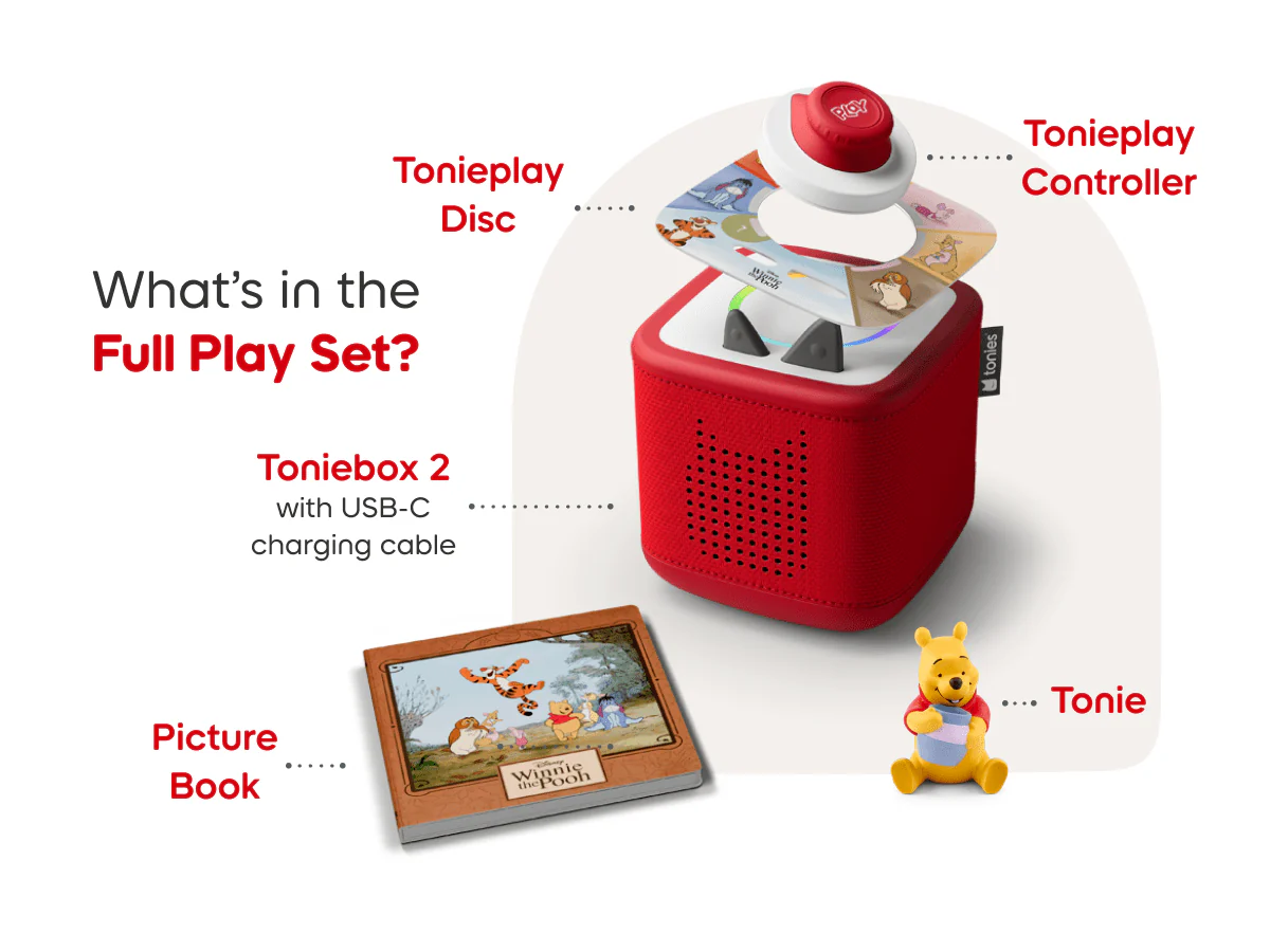 Toniebox 2 Play Set | Winnie the Pooh | Sunset Red
